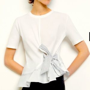 Sandro Paris Node Bow Detail T-Shirt